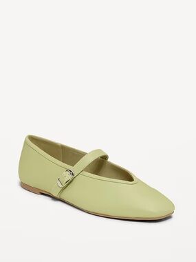 NWT - Never Worn - Old Navy Green Mary Jane Ballet Flats